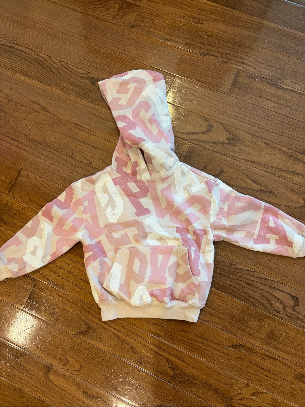 GAP Pink & White Hoodie Sweatshirt